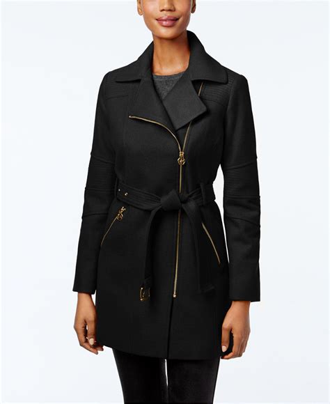 michael kors petite asymmetrical belted coat|Michael Kors Women's Petite Asymmetrical Belted Wrap Coat.